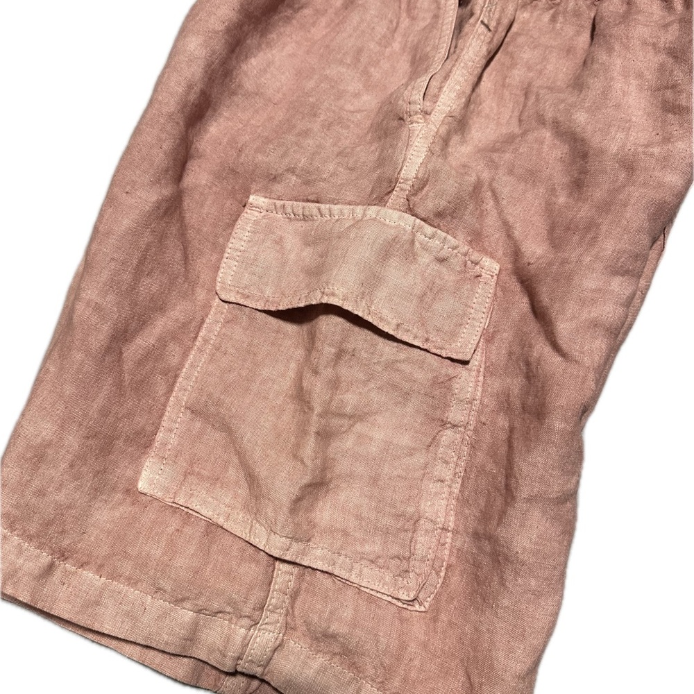 Altea Tan Cargo Linen Shorts Relaxed Fit - Picture 3 of 12